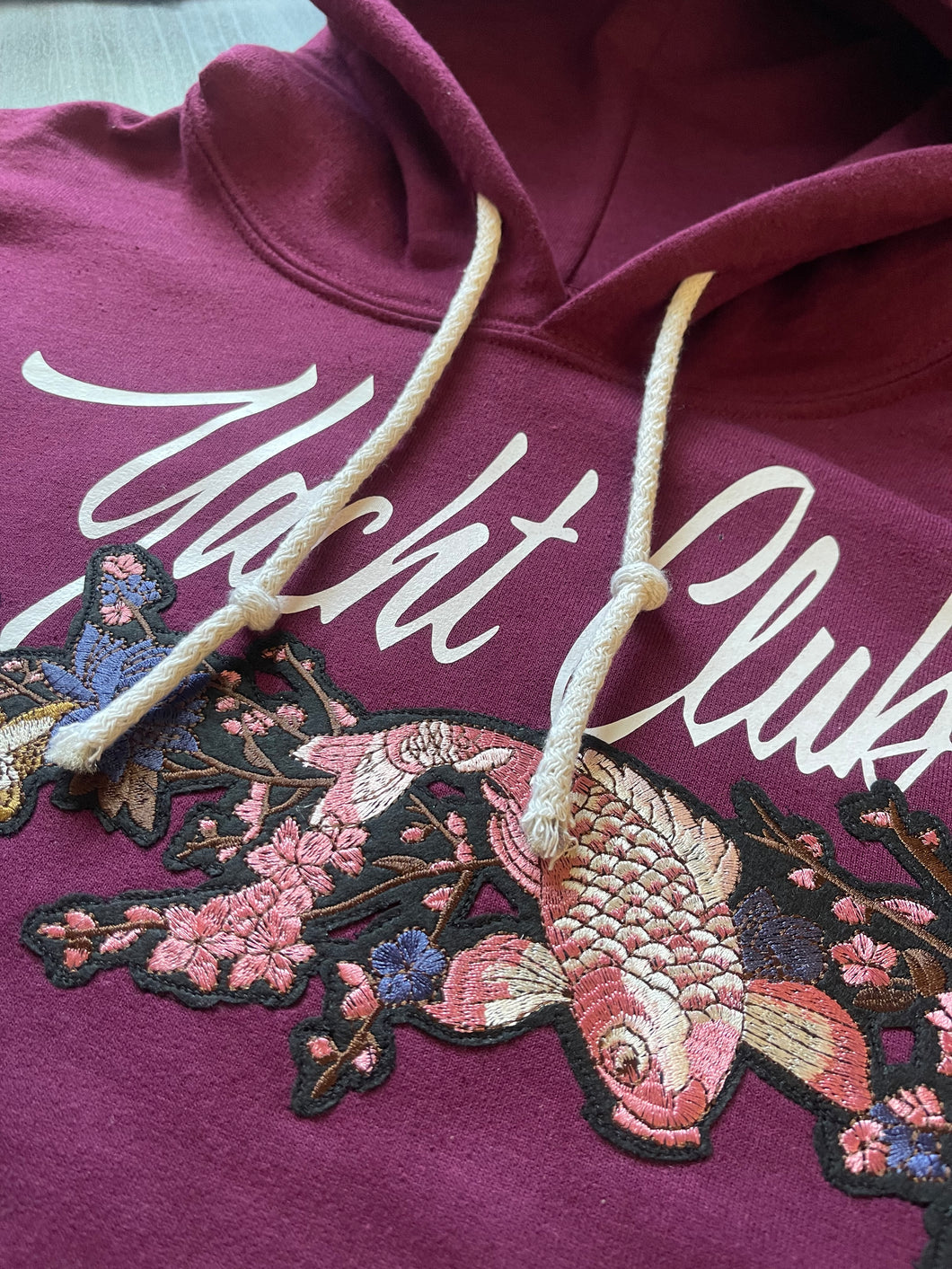 ¥CC “Koi Fish” Hoodie [Burgondy]